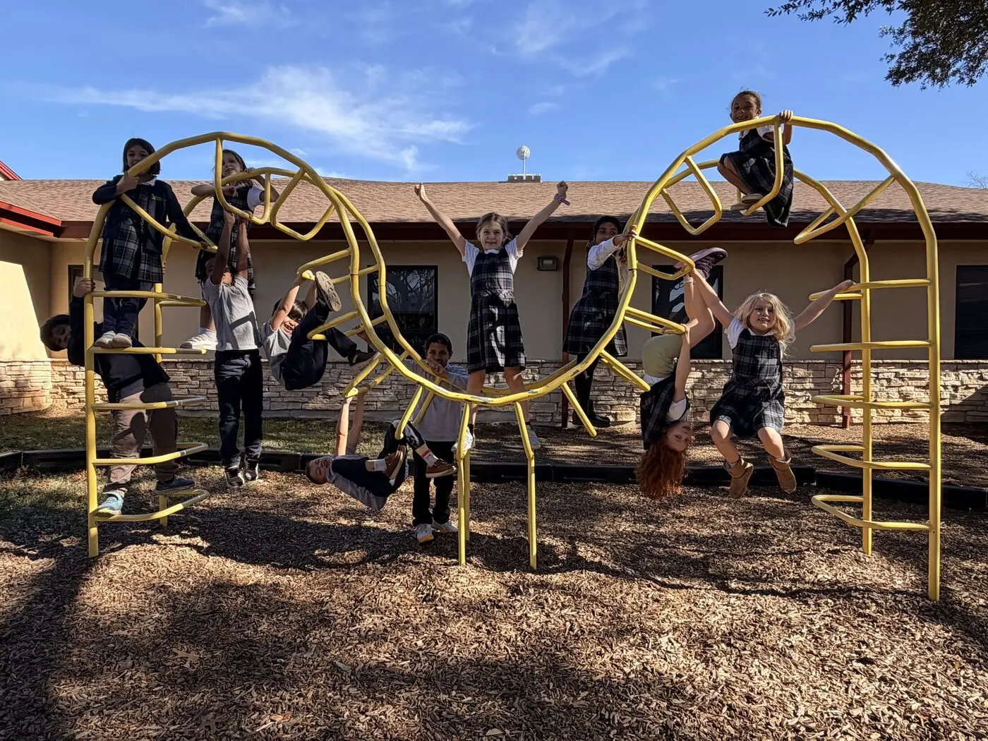 Students playing on the playground